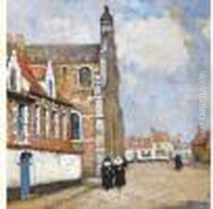 Beguinage by Hendrick, Henri Cassiers