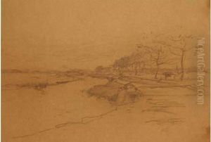 Henricassiers. - Vue De Riviere. by Hendrick, Henri Cassiers