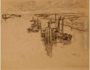 Henricassiers. - Bateaux Amarres Le Long D'uneriviere. Henricassiers. - Bateaux Amarres Le Long D'uneriviere.