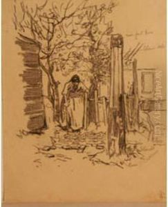 Henricassiers. - Vieille Paysanne A L'entree D'unjardin. Henricassiers. - Vieille Paysanne A L'entree D'unjardin.