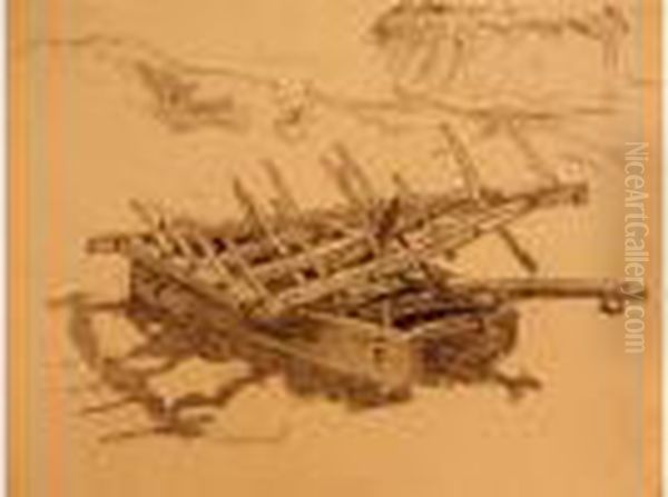 Henricassiers. - Herse Devant Une Meule. - view 1