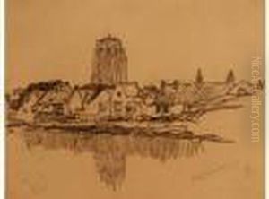 Henricassiers. - Vue De Woudrichem (le Clocher De L'eglise Al'arriere-plan).