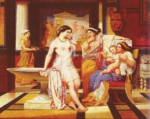 Ladies In A Pompeian Interior by Pierre Jules Jollivet