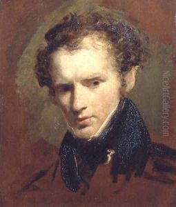 Portrait sketch of Richard James Lane 1800-72 by John Jackson