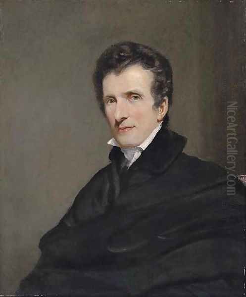 Portrait of Antonio Canova (1757-1822), half-length, in a black coat and white cravat by John Jackson