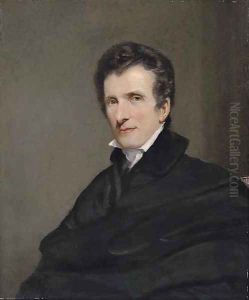 Portrait of Antonio Canova (1757-1822), half-length, in a black coat and white cravat by John Jackson
