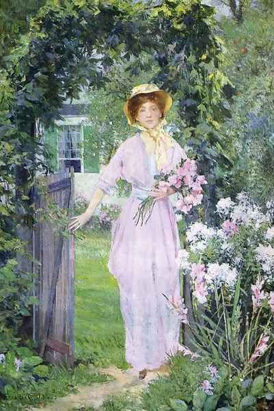 Young Woman in the Garden - view 1