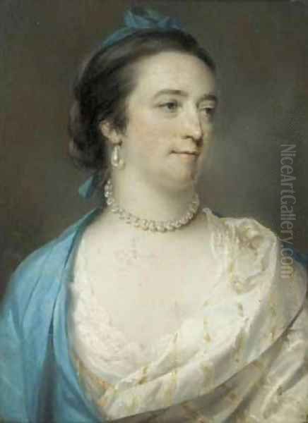Portrait of a lady, three-quarter length - view 1