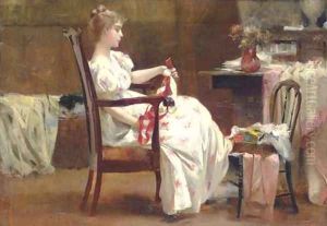 Girl with Ribbons by Francis Coates Jones