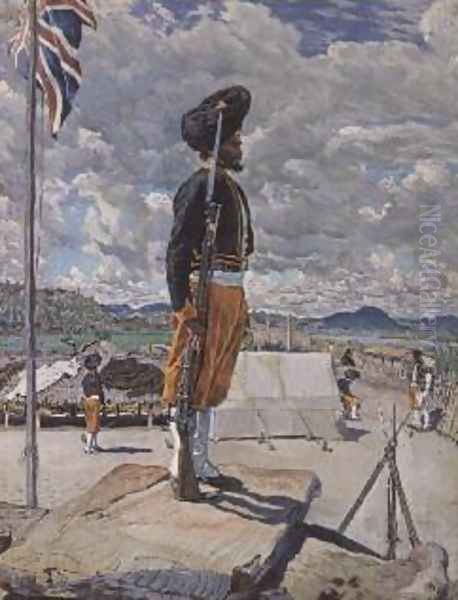 A Sikh Sentry Fort Johnston Nyasaland - view 1