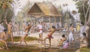 Maquarri dance of the Arawaks at Koraia by Harry Hamilton Johnston