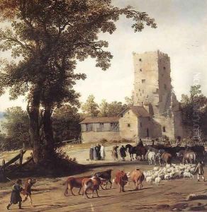 Italianate Landscape with the Parting of Jacob and Laban by Pieter Jansz