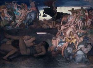 Amazons Fighting by Rudolf Jettmar