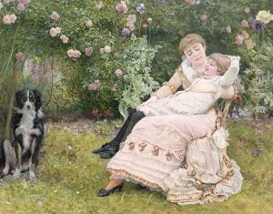 A rest in the garden by Edward Killingworth Johnson