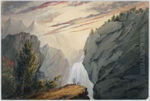 At the Waterfall by David Claypool Johnston