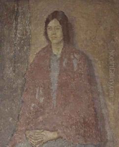 Young Woman in a Red Shawl by Gwen John