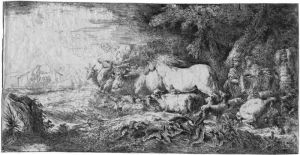 Einzug In Die Arche Noah by Giovanni Benedetto Castiglione