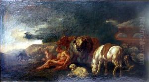 Mercure Et Venus by Giovanni Benedetto Castiglione