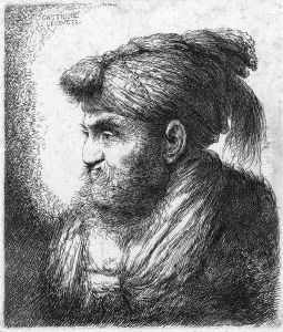 Kopf Eines Bartigen Orientalen, Nach Links by Giovanni Benedetto Castiglione