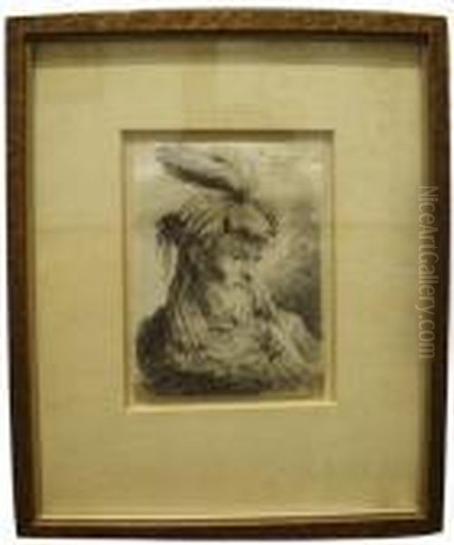 Figura Di Vecchio Barbuto Con Turbante Con Piume - view 1