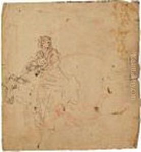 Recto
: Studio Di Armenti Con Due Figure Schizzate In Alto;
Verso
: Madonna Con Bambino In Una Fuga In Egitto by Giovanni Benedetto Castiglione