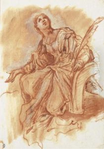 Saint Catherine Of Alexandria by Giovanni Benedetto Castiglione
