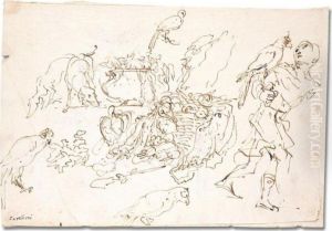Recto: by Giovanni Benedetto Castiglione