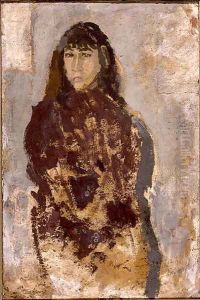 Study of a Young Woman in a Mulberry Dress by Gwen John