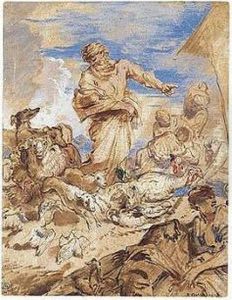 Noah Guiding The Animals Into The Ark by Giovanni Benedetto Castiglione
