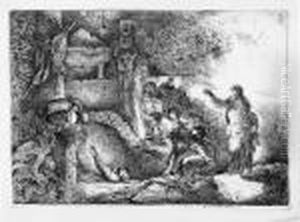 The Raising Of Lazarus by Giovanni Benedetto Castiglione
