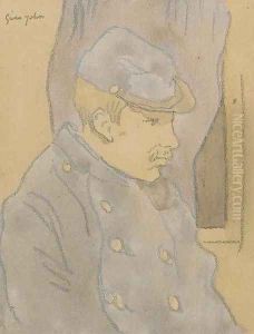 Profile study of a Poilu by Gwen John