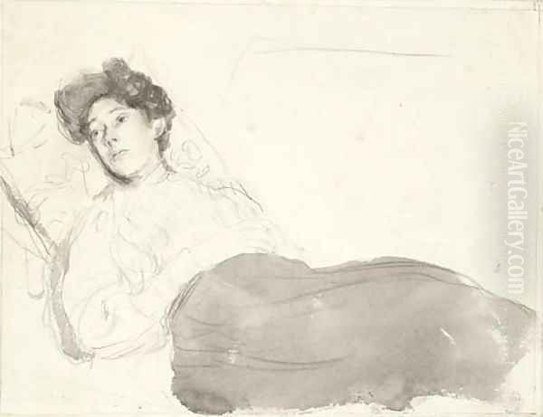 Portrait of a lady reclining - view 1