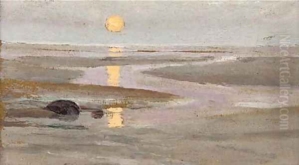 Sunset over an estuary - view 1