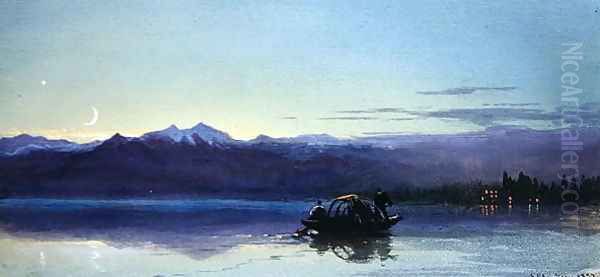 A Boat on a North Italian Lake - view 1