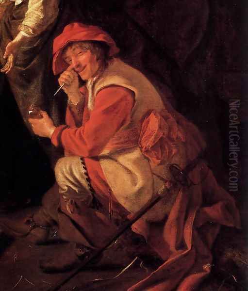 Paying the Hostess 1650-55 detail - view 1