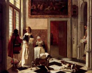 Woman Receiving a Letter 1663-65 by Ludolf de Jongh