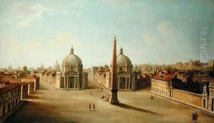 A View of the Piazza del Popolo by Antonio de dipi Joli