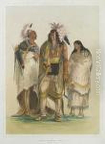 Group Of North American Indians, From Life - view 1
