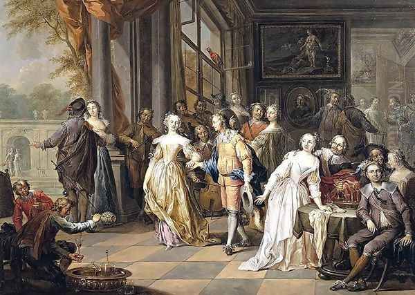 Elegant Company in an Interior - view 1