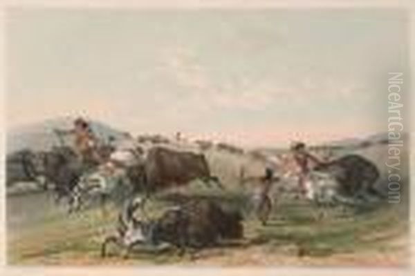 Title: Buffalo Hunt, Chase - view 1