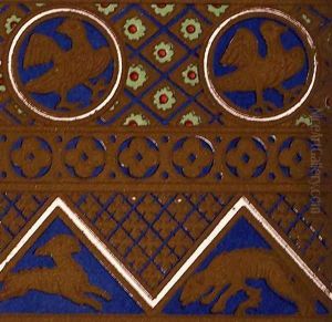 Byzantine Ornament from an enamelled casket from Les Arts du Moyen Ages by Owen Jones