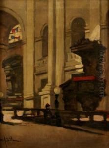 Interno Di Chiesa by Achille Cattaneo