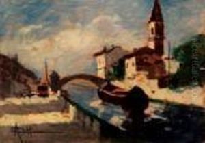 Naviglio A San Cristoforo by Achille Cattaneo