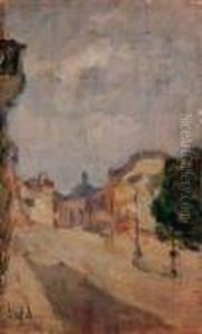 Scorcio Di Contrada Milanese - 1917 Scorcio Di Contrada Milanese - 1917