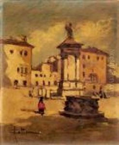 Veduta Di Citta by Achille Cattaneo