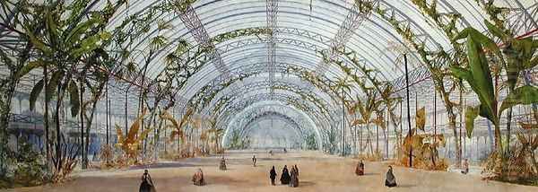 Interior design for a crystal palace in the Parc de Saint Cloud - view 1