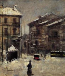 Vecchia Milano Sotto La Neve