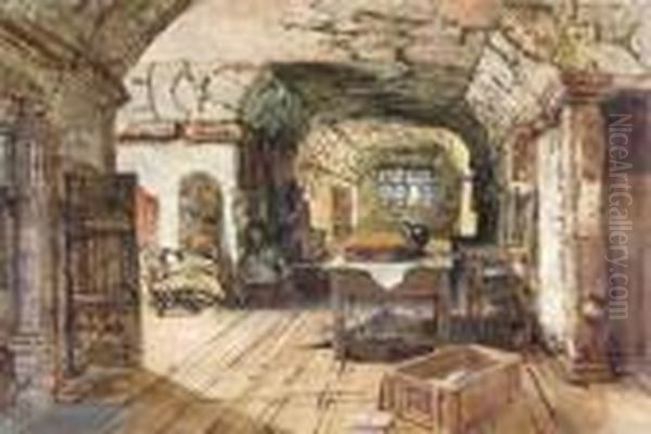 Figure Entering An Attic - view 1