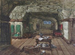 Figure Entering An Attic by George Cattermole