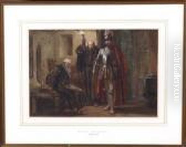A 17th Century Soldier Confronting A Monk In His Chamber. - view 1